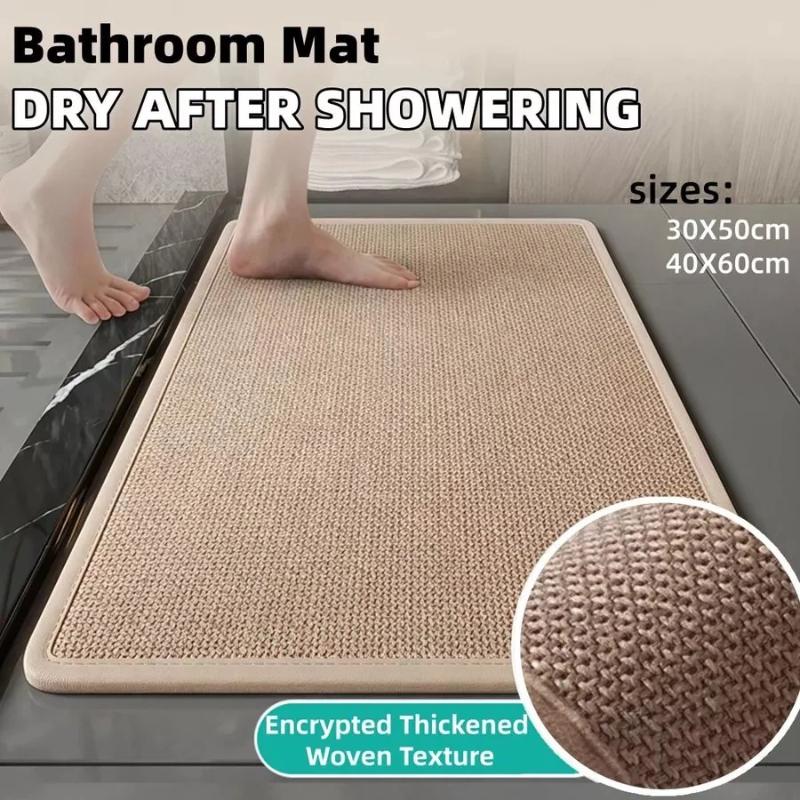 Jet Home Bathroom Mats - Alfombra de Baño Antideslizante, Súper Absorbente