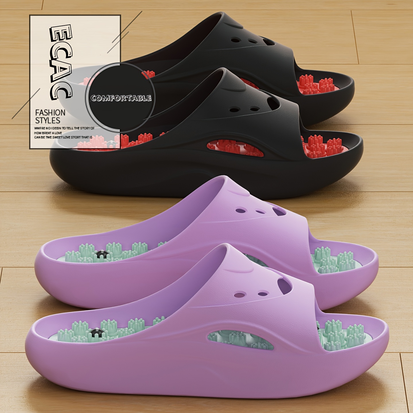 Home Bathroom Size - Pantuflas de Masaje EVA para Hombre
