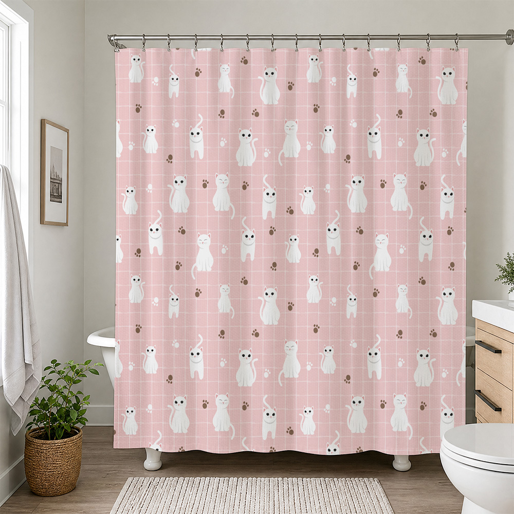 Adorable Home Bathroom Ideas - Cortina de Ducha Impermeable con Patrón