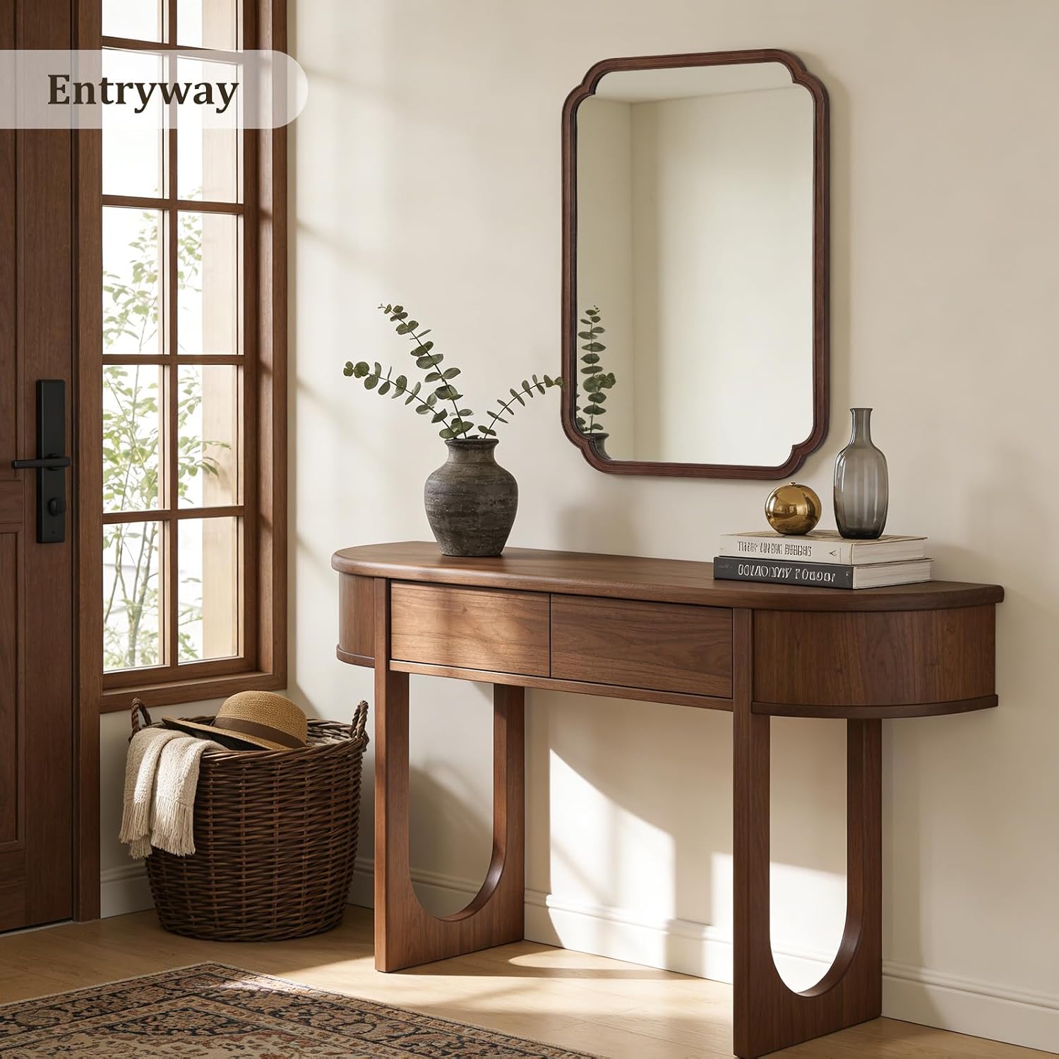 Espejo de baño de madera de 28 - Home Living Bathroom Vanity reseña y precio