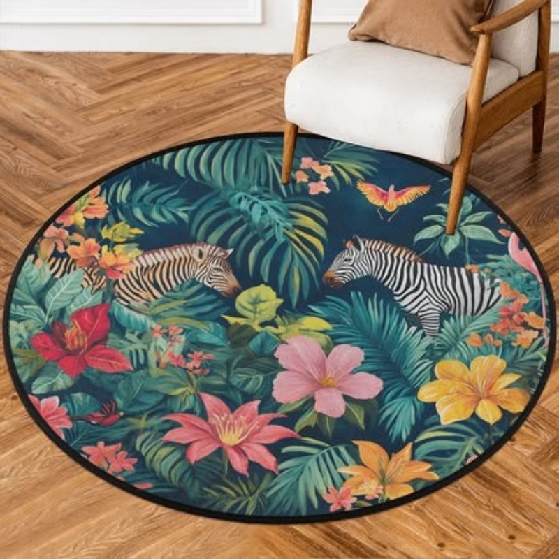 Alfombra Redonda Floral con Di - Home Living Bathroom Vanity reseña y precio