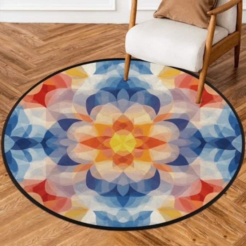 Alfombra Redonda Floral con Di - Home Living Bathroom Vanity reseña y precio