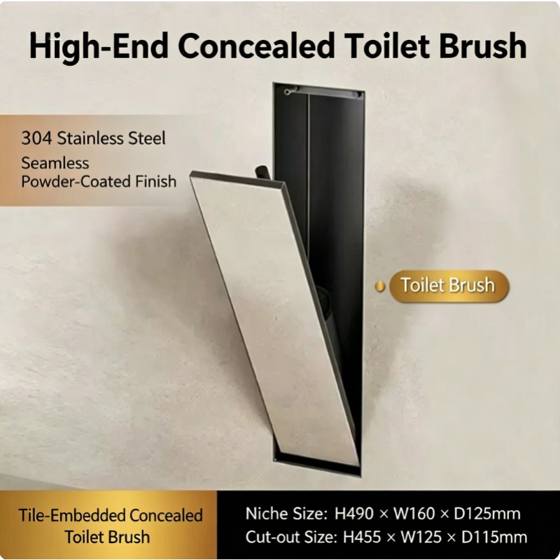 Soporte oculto para escobilla  - Toilet Brush Holder reseña y precio