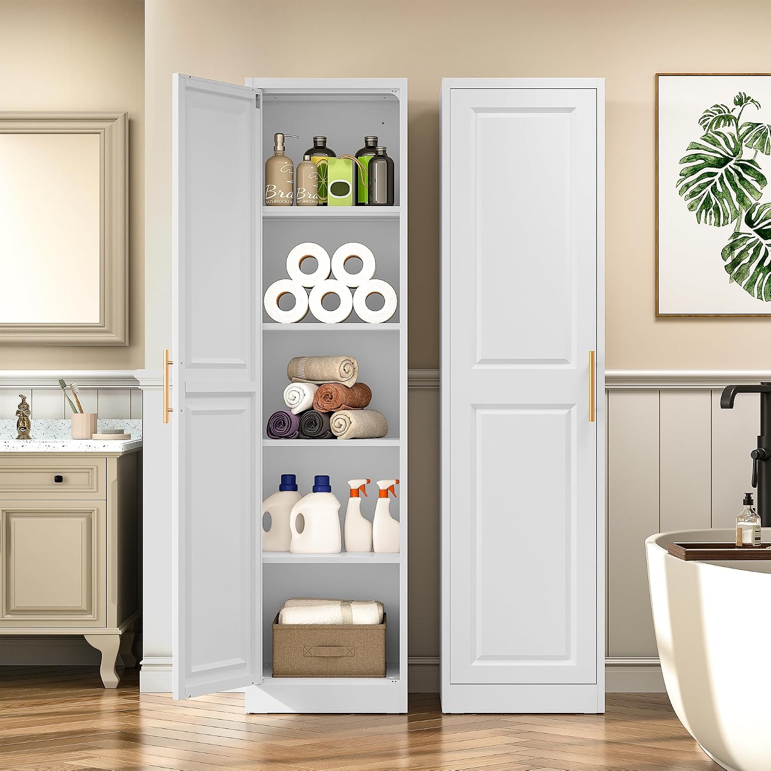 Armario de Almacenamiento Estr - Home Goods Bathroom Storage reseña y precio