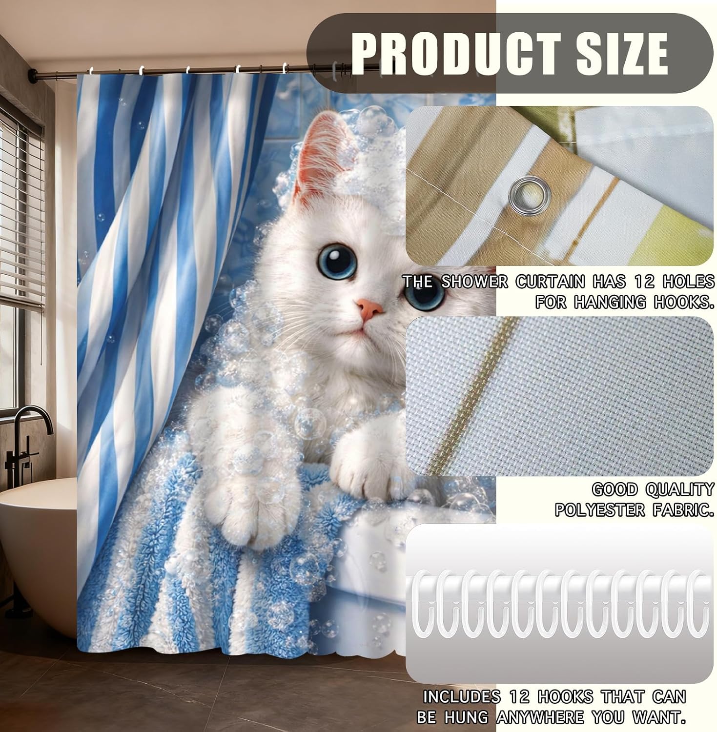Adorable cortina de ducha con  - Adorable Home Bathroom Ideas reseña y precio